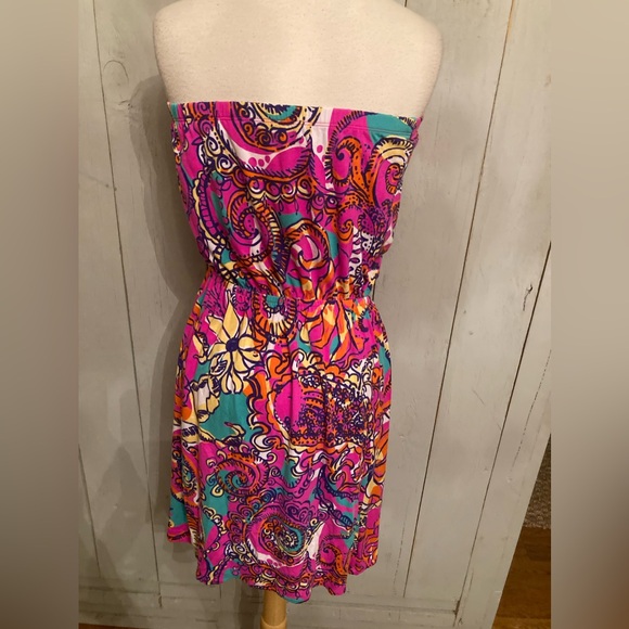 Lilly Pulitzer Atwood Strapless Sea Be Seen‎ Stretch Dress Women's S-Medium - Picture 5 of 12